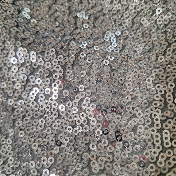 Anna Kaci Silver Sequin Sparkle Shiny Blazer - Picture 6 of 16